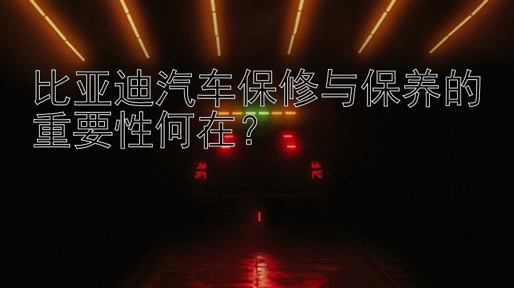 比亚迪汽车保修与保养的重要性何在？